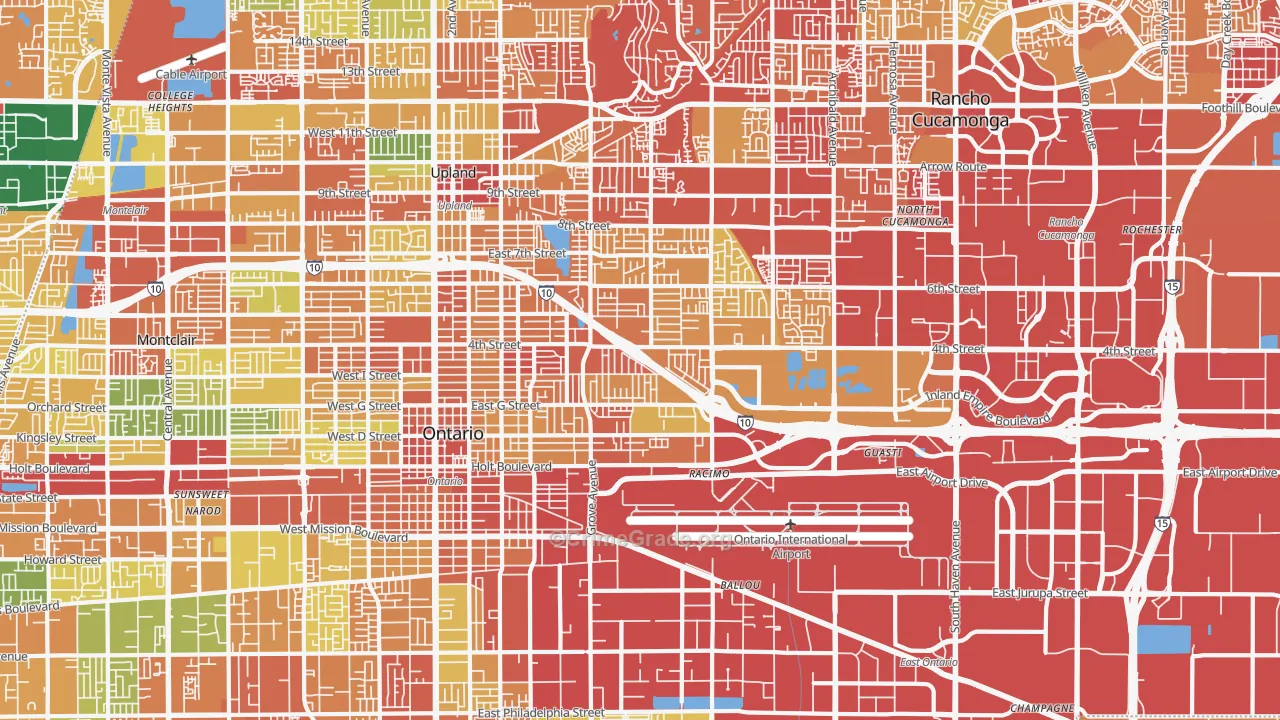 91764, CA Map of Drug-Related Crime Rates
