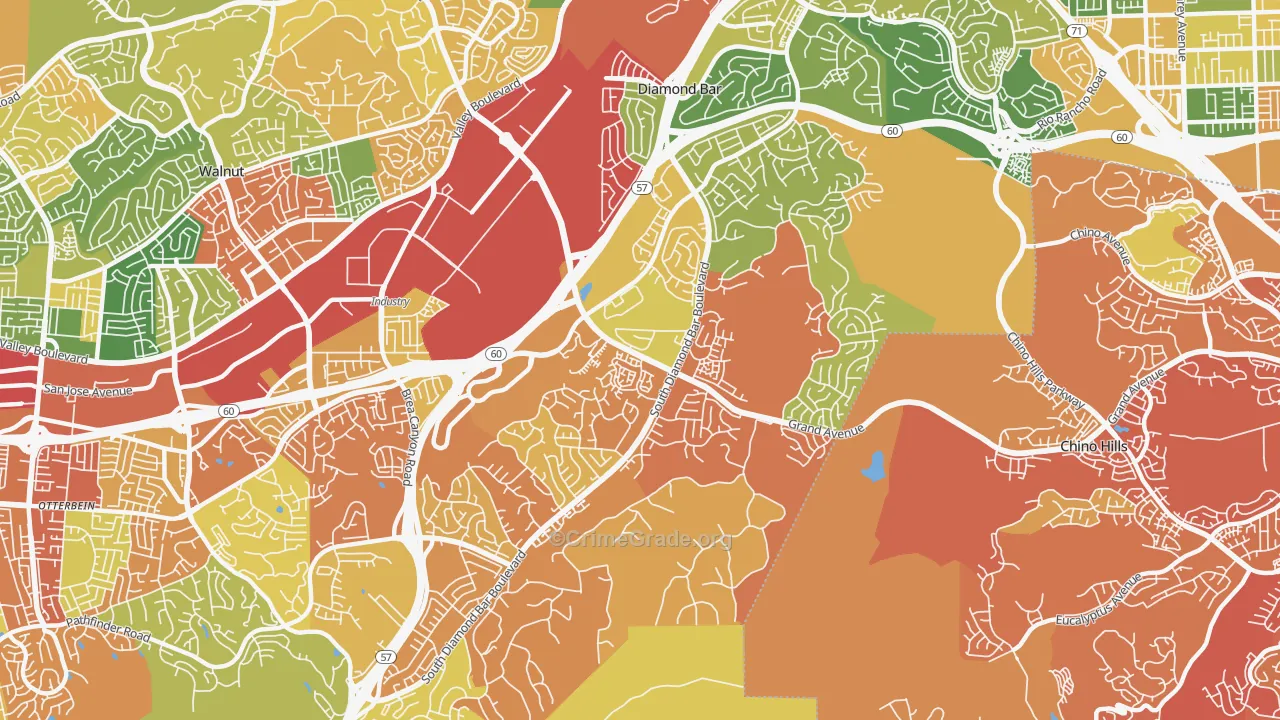 91765, CA Map of Drug-Related Crime Rates