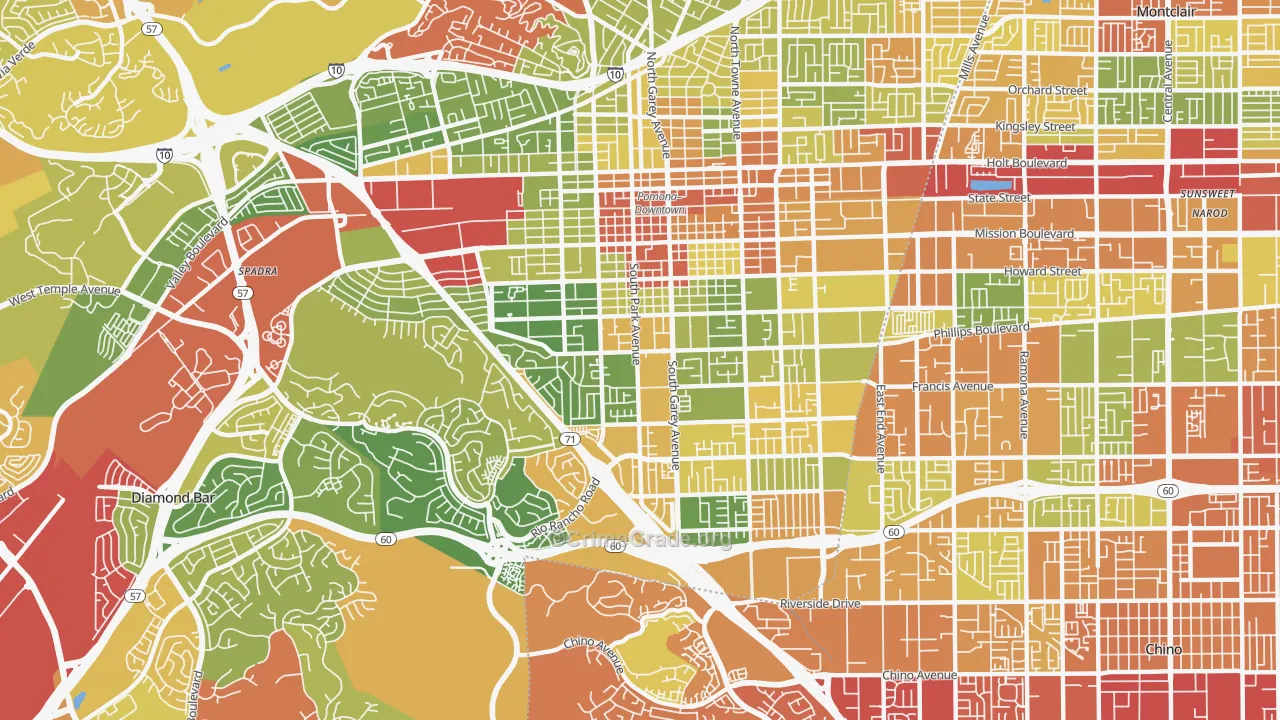 91766, CA Map of Drug-Related Crime Rates
