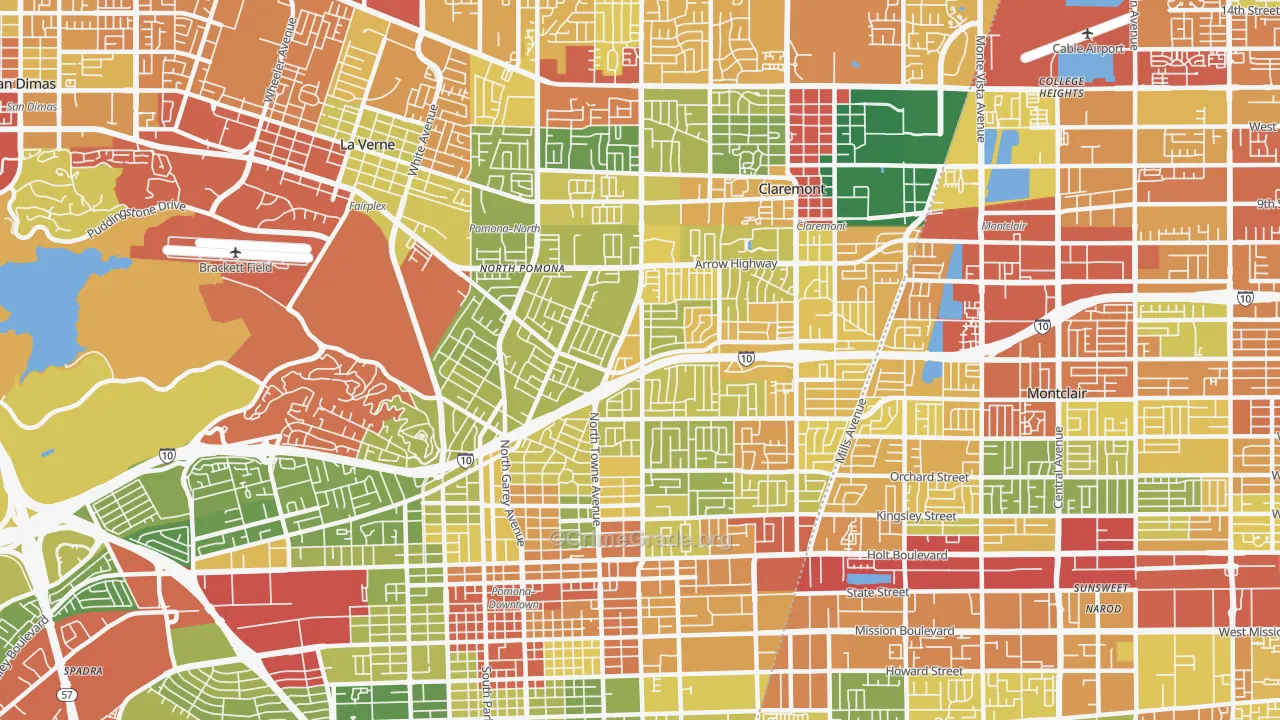 91767, CA Map of Drug-Related Crime Rates