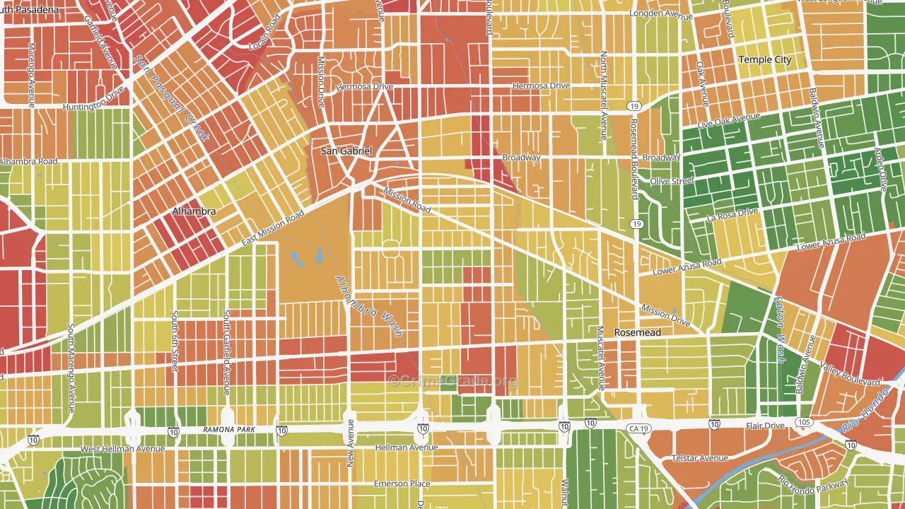 91776, CA Map of Drug-Related Crime Rates