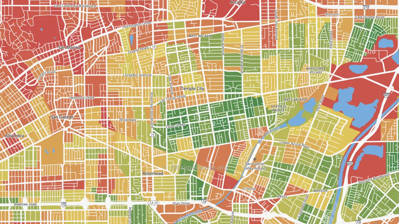 91780, CA Map of Drug-Related Crime Rates