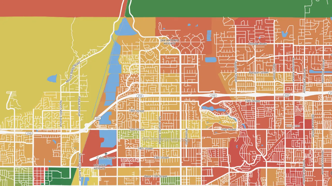 91784, CA Map of Drug-Related Crime Rates