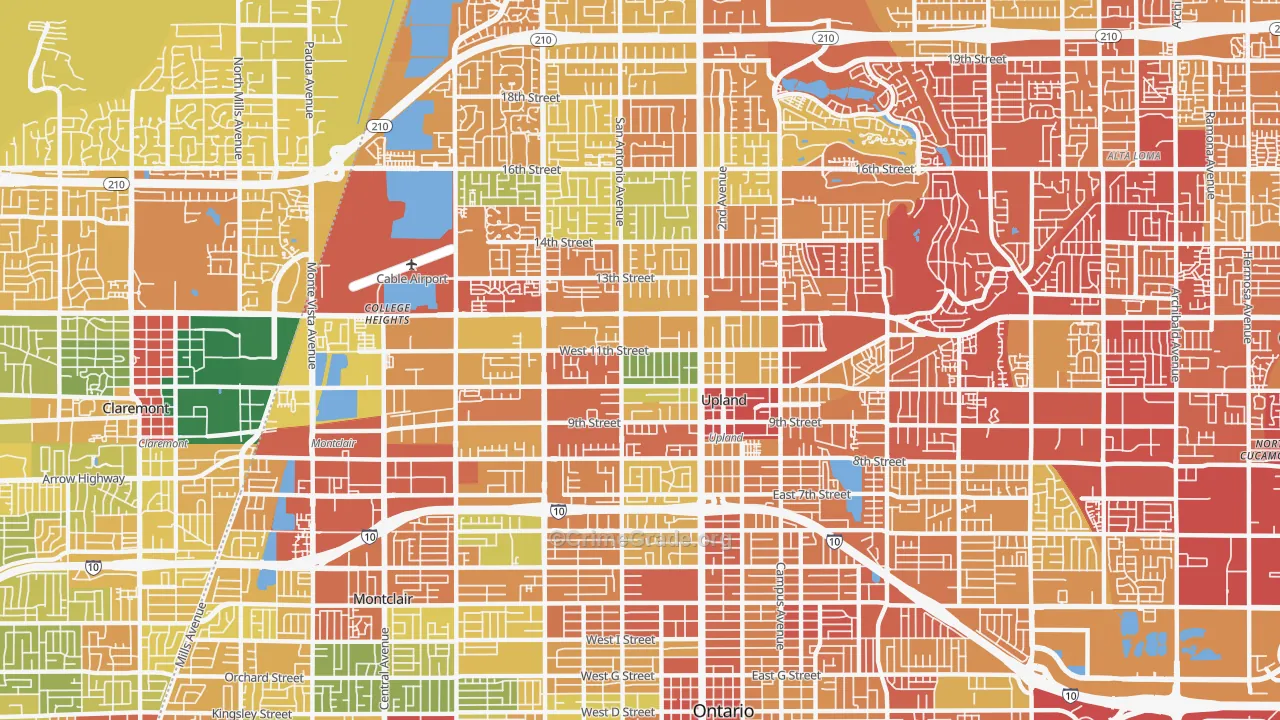 91786, CA Map of Drug-Related Crime Rates