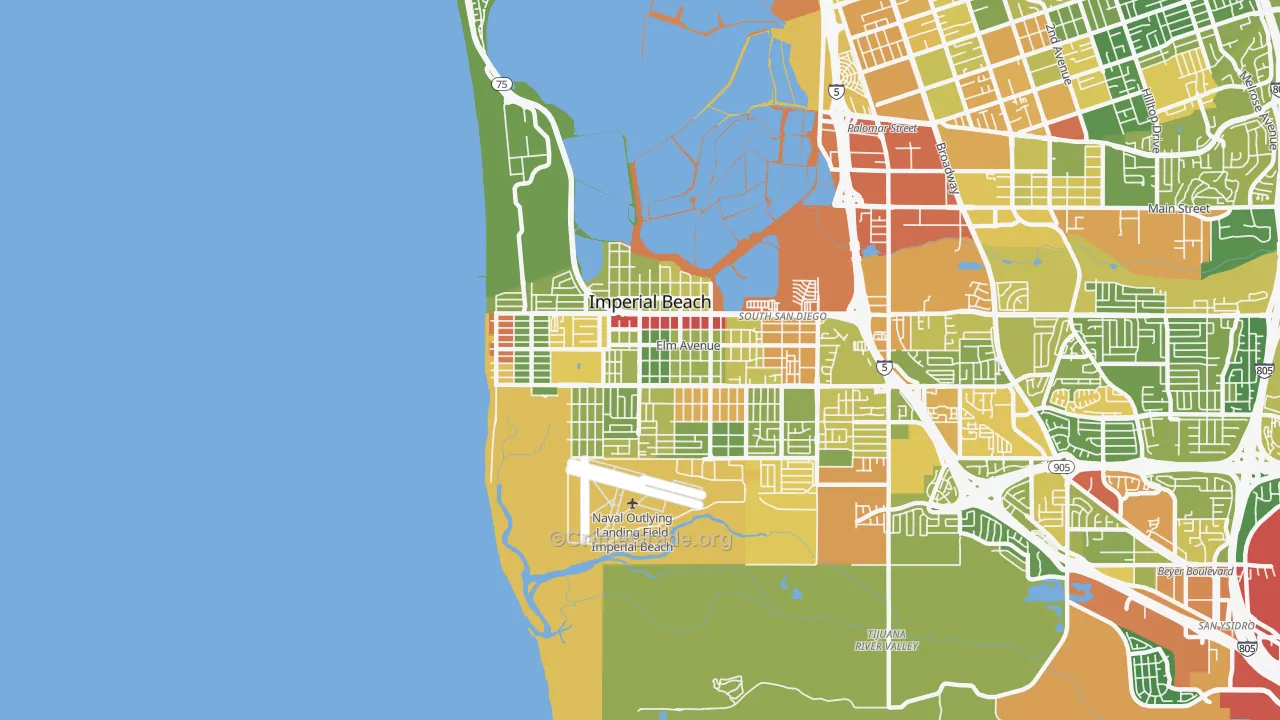 91932, CA Map of Drug-Related Crime Rates