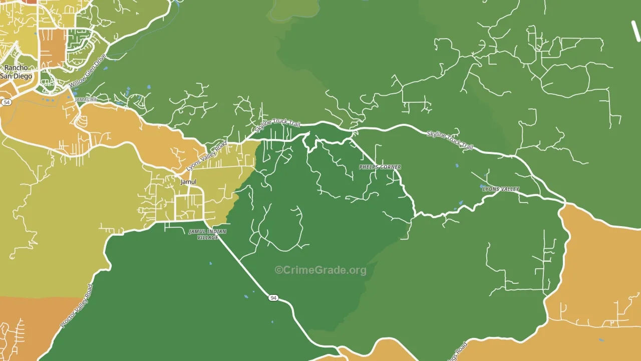 91935, CA Map of Drug-Related Crime Rates