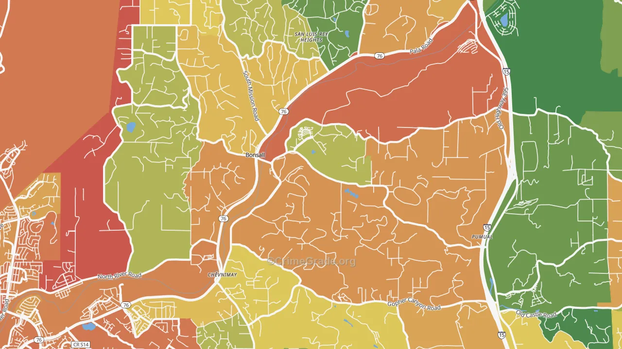 92003, CA Map of Drug-Related Crime Rates