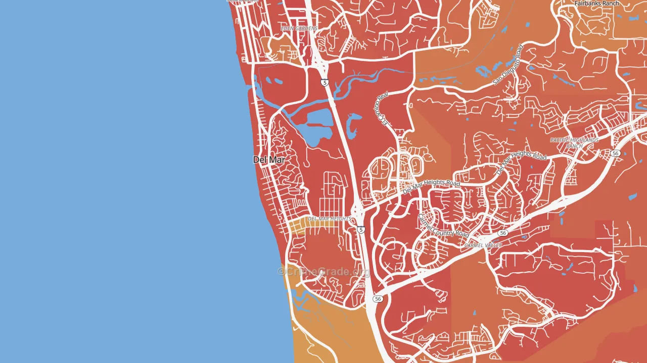 92014, CA Map of Drug-Related Crime Rates