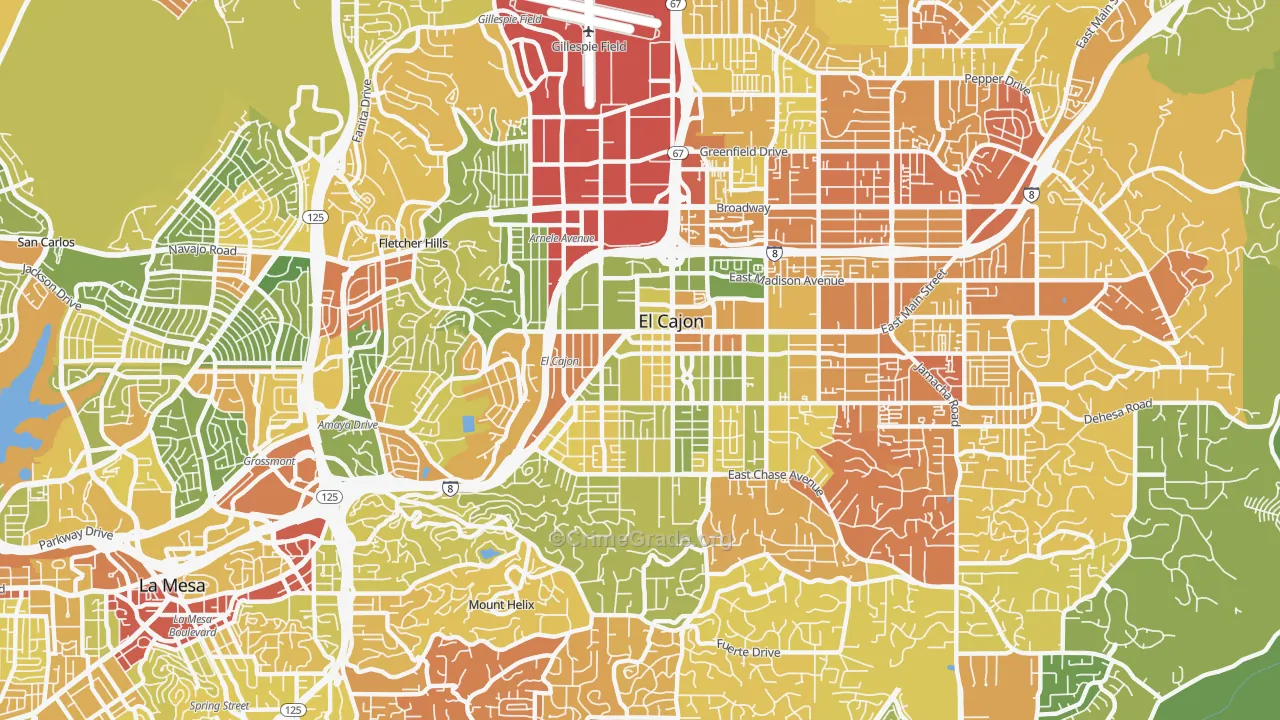 92020, CA Map of Drug-Related Crime Rates