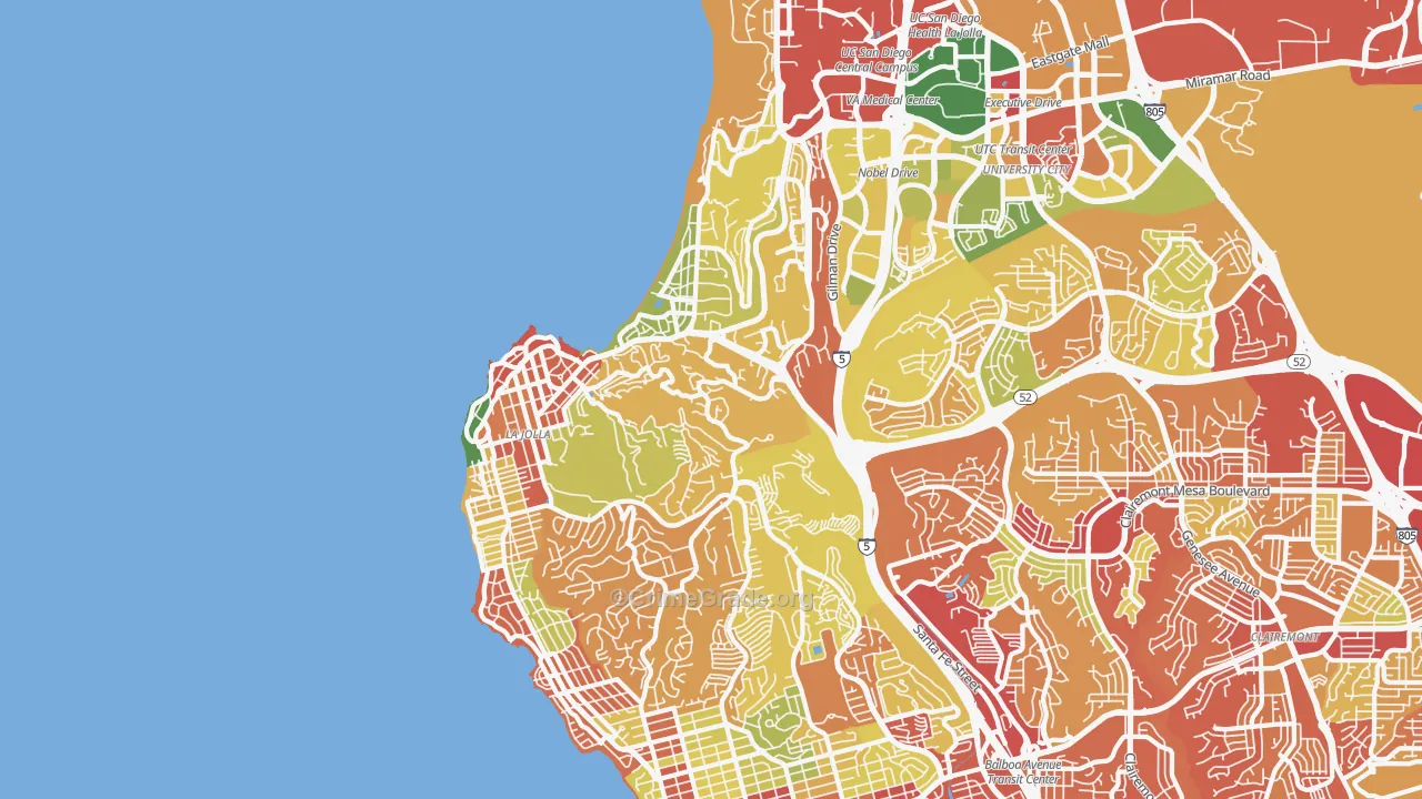 92037, CA Map of Drug-Related Crime Rates