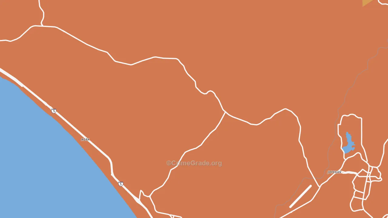 92055, CA Map of Drug-Related Crime Rates