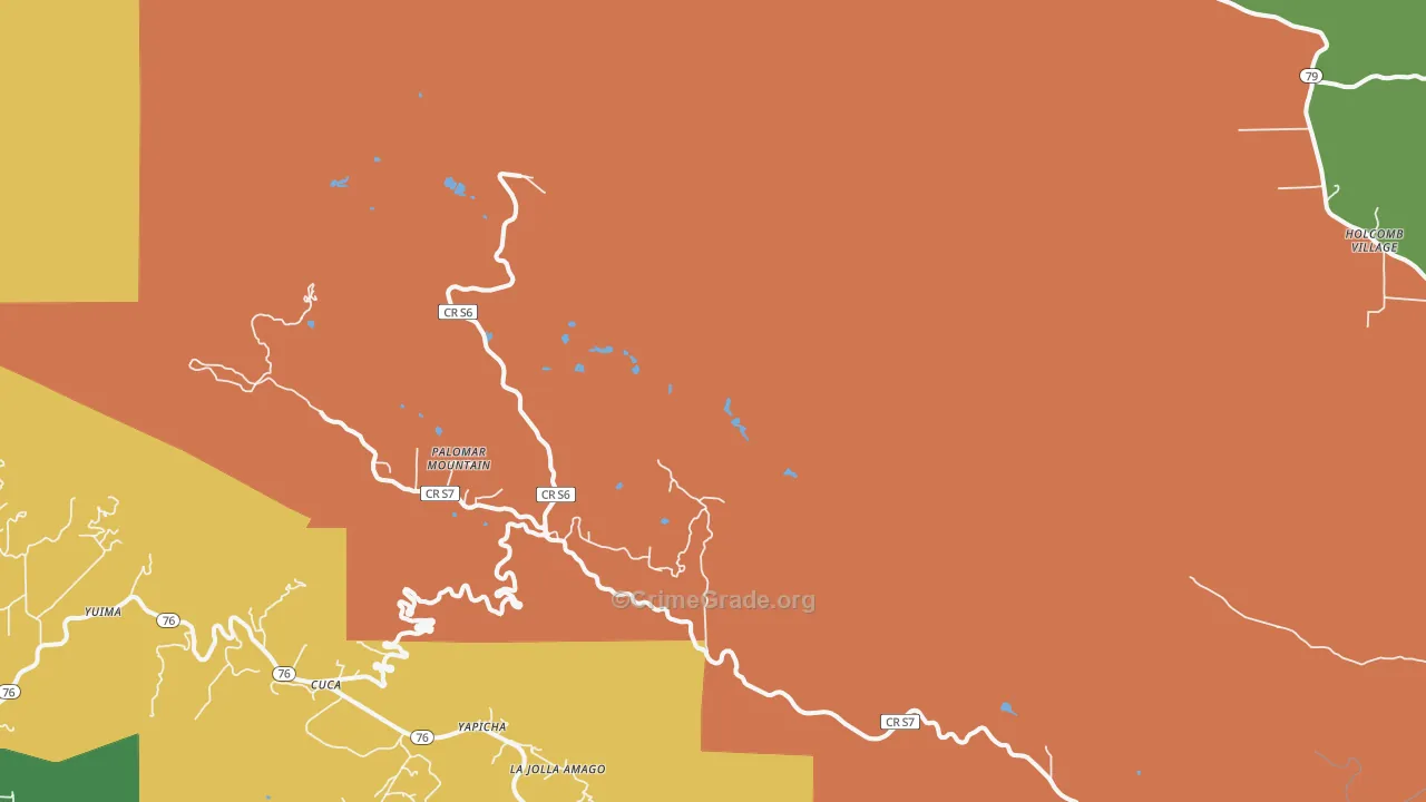 92060, CA Map of Drug-Related Crime Rates