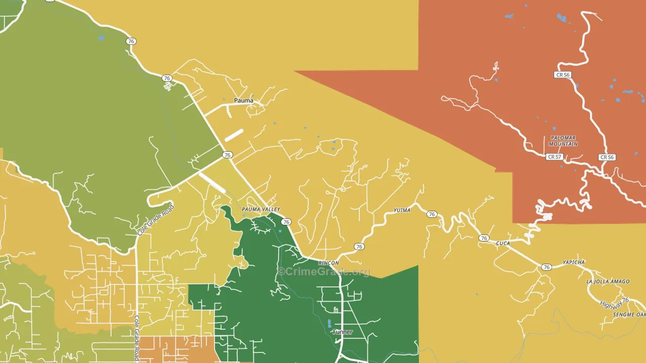 92061, CA Map of Drug-Related Crime Rates