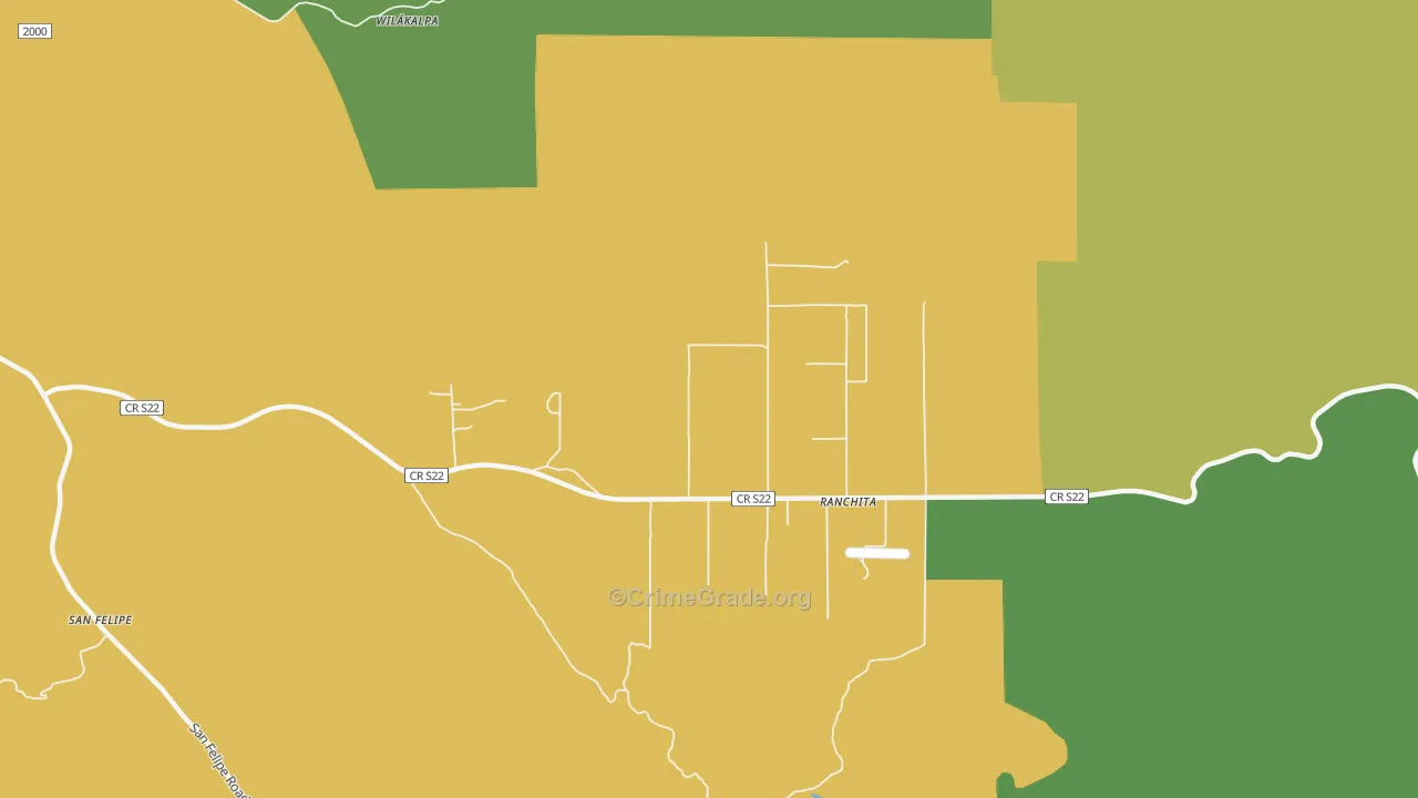 92066, CA Map of Drug-Related Crime Rates