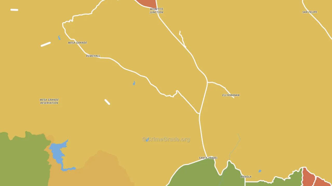 92070, CA Map of Drug-Related Crime Rates