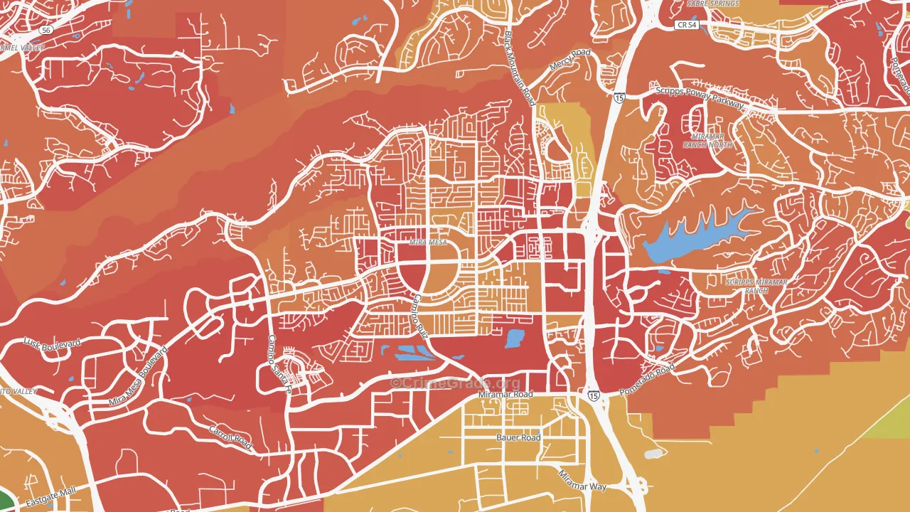 92126, CA Map of Drug-Related Crime Rates