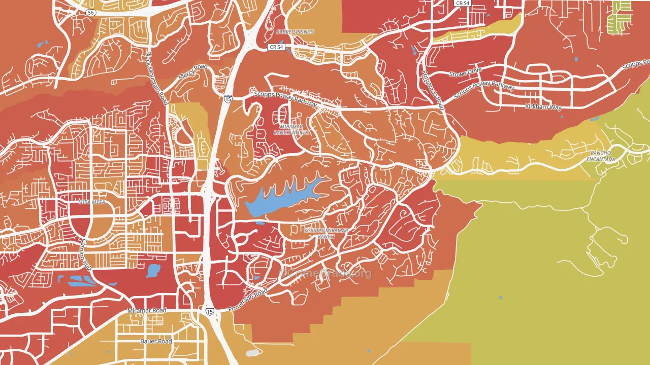 92131, CA Map of Drug-Related Crime Rates