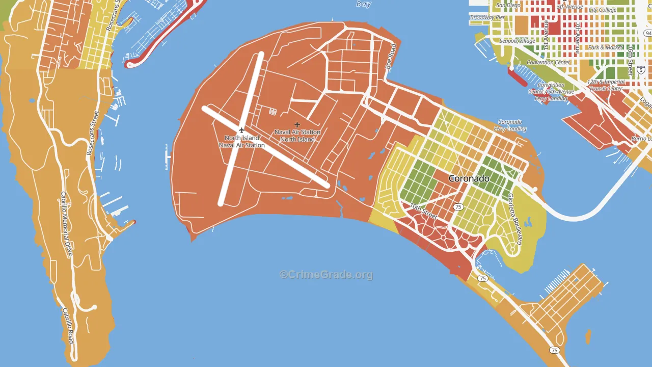 92135, CA Map of Drug-Related Crime Rates