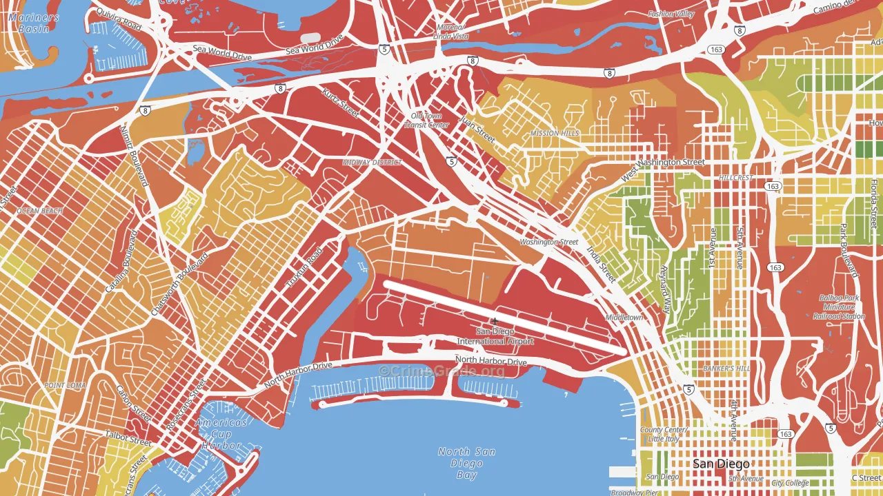 92140, CA Map of Drug-Related Crime Rates