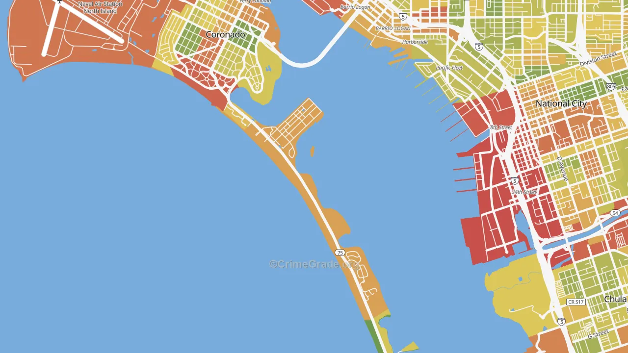 92155, CA Map of Drug-Related Crime Rates