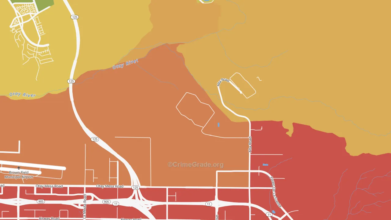 92179, CA Map of Drug-Related Crime Rates