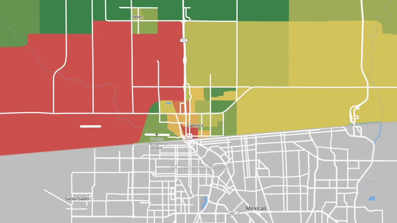 92231, CA Map of Drug-Related Crime Rates