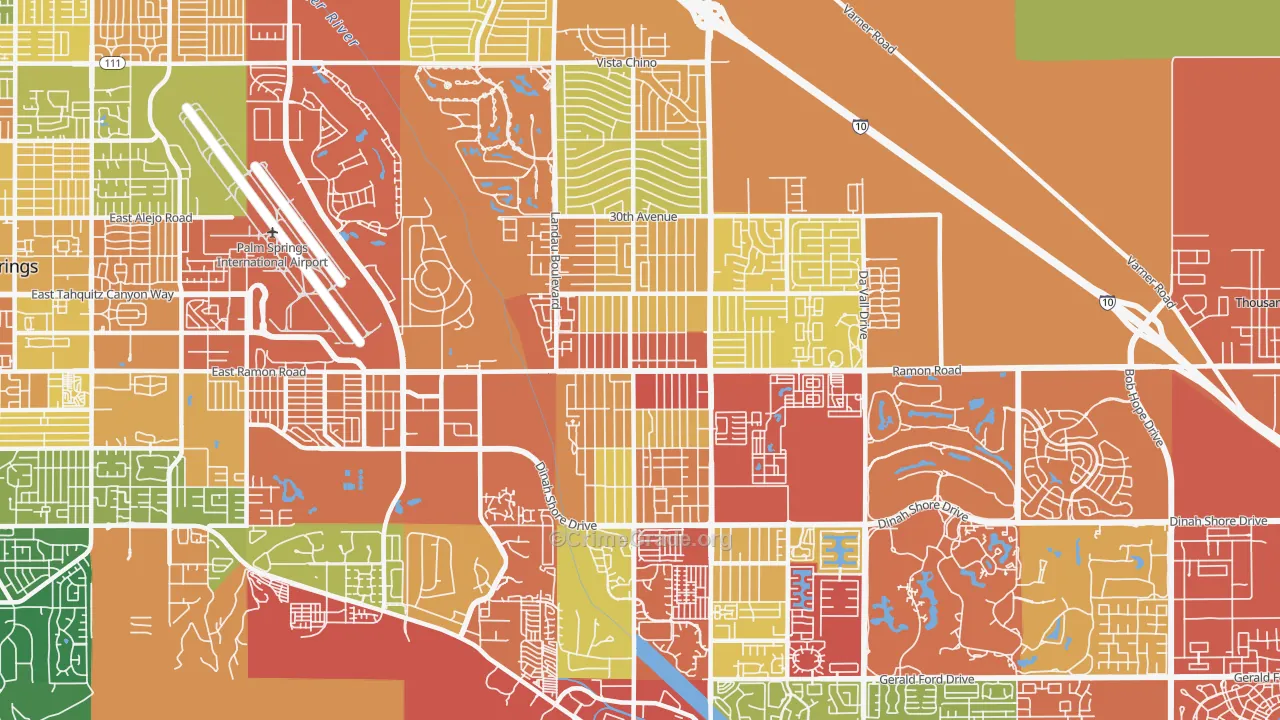 92234, CA Map of Drug-Related Crime Rates