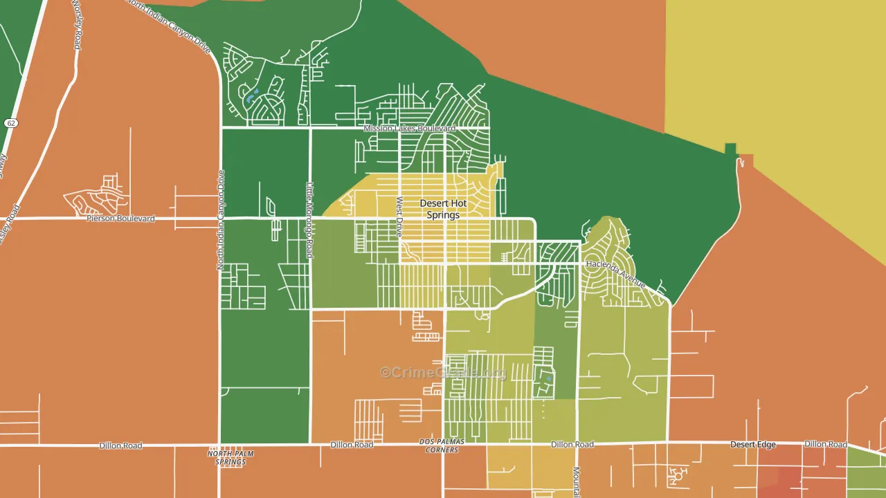 92240, CA Map of Drug-Related Crime Rates