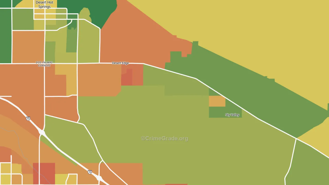92241, CA Map of Drug-Related Crime Rates