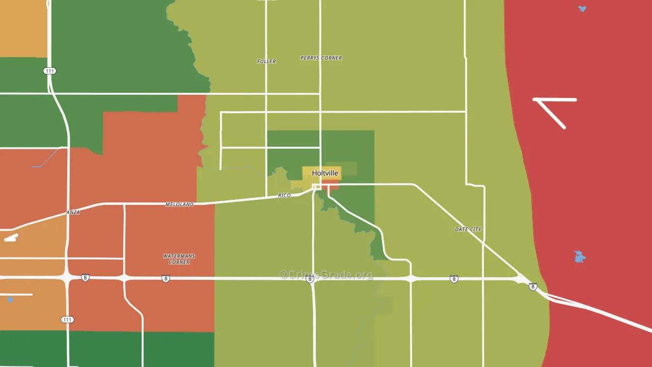 92250, CA Map of Drug-Related Crime Rates