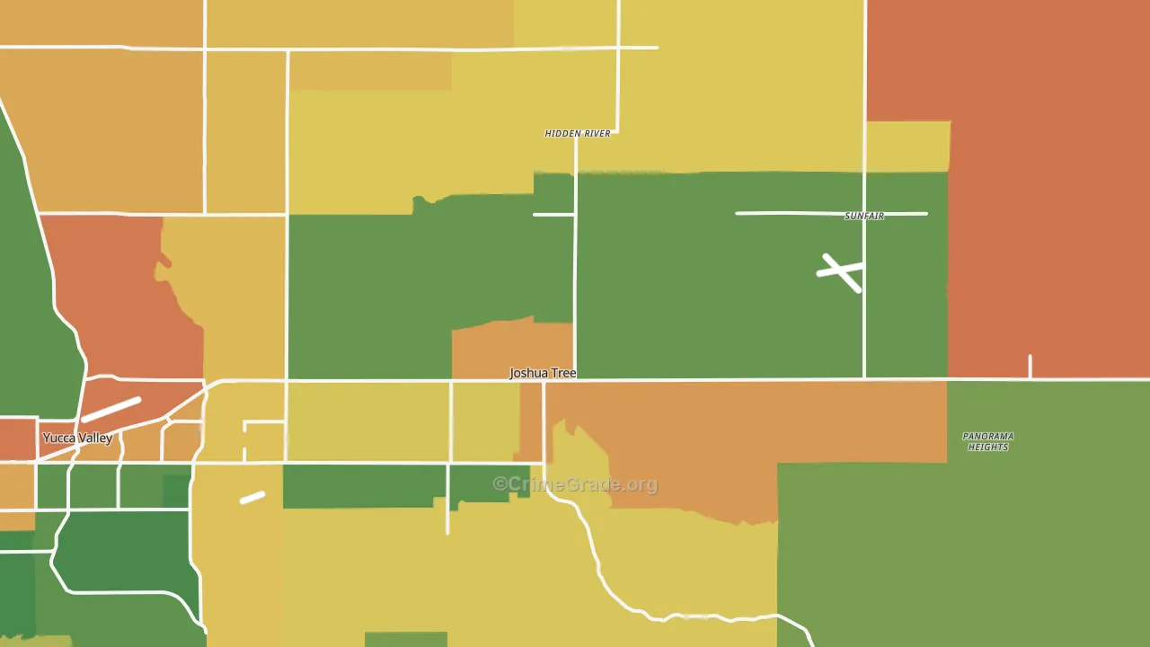 92252, CA Map of Drug-Related Crime Rates