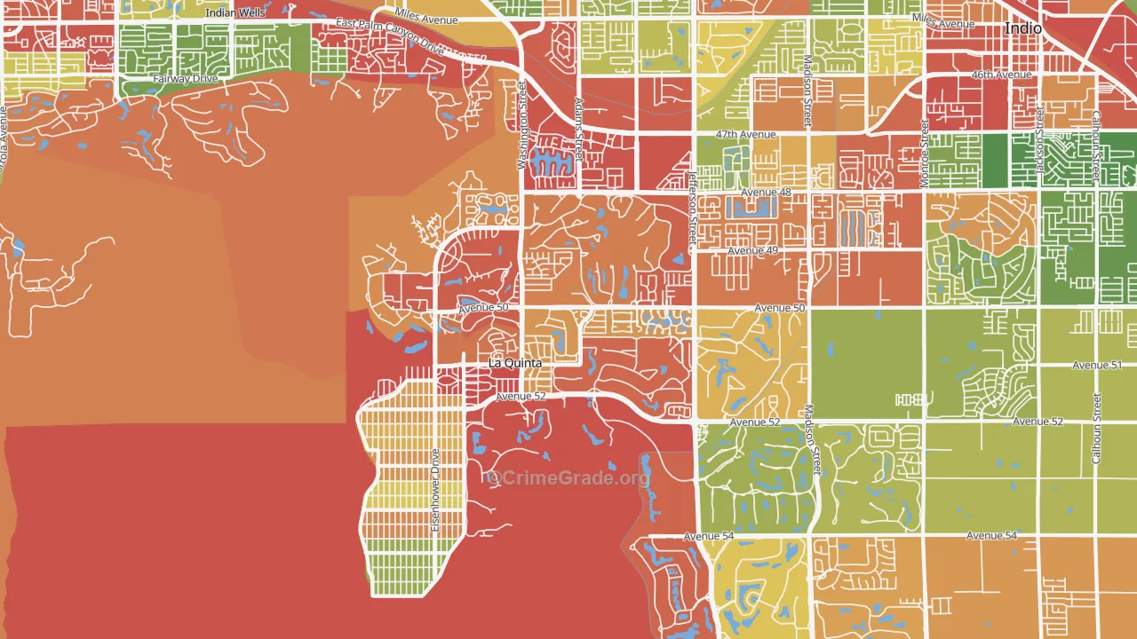 92253, CA Map of Drug-Related Crime Rates