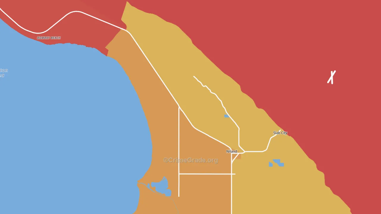 92257, CA Map of Drug-Related Crime Rates