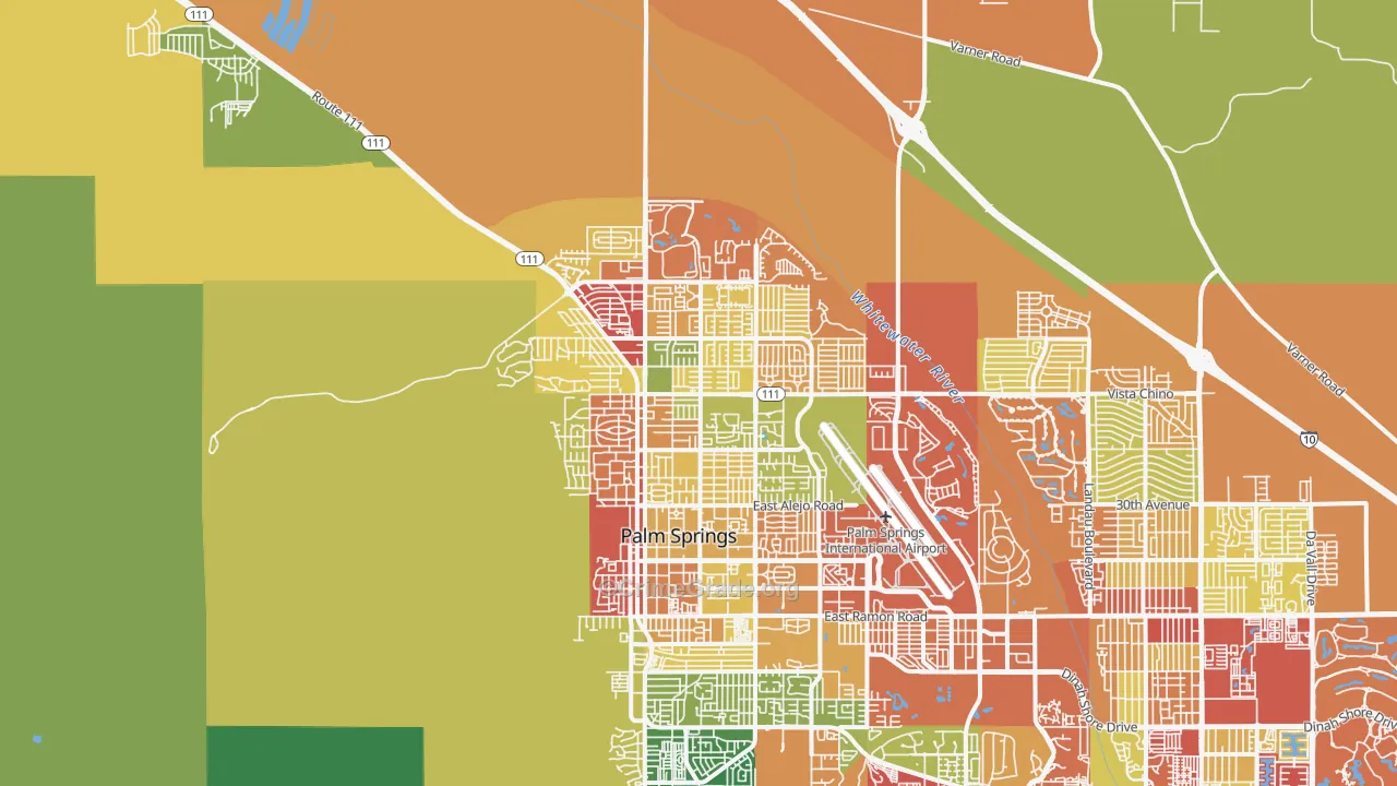 92262, CA Map of Drug-Related Crime Rates