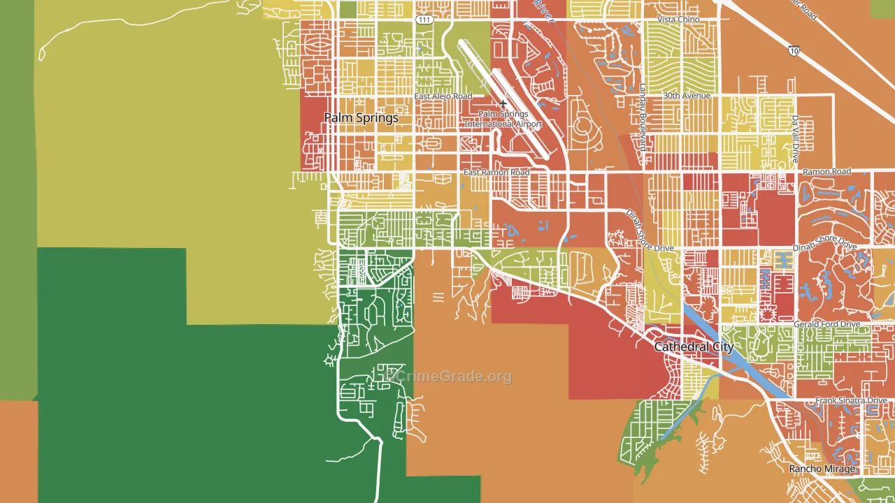 92264, CA Map of Drug-Related Crime Rates