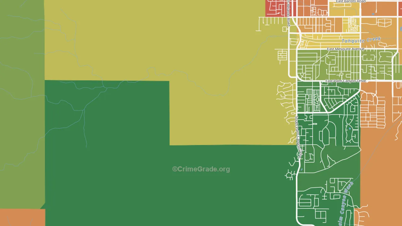 92265, CA Map of Drug-Related Crime Rates