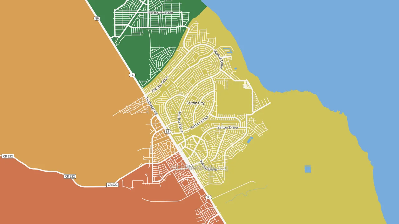 92275, CA Map of Drug-Related Crime Rates