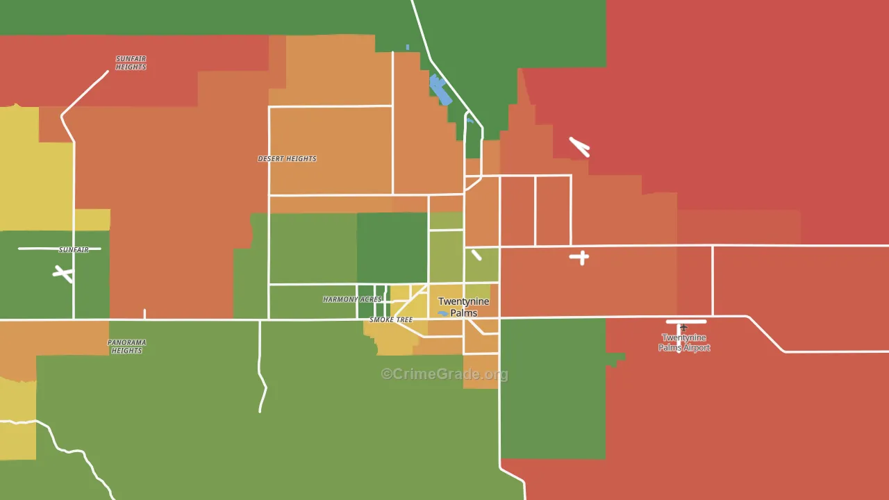 92277, CA Map of Drug-Related Crime Rates