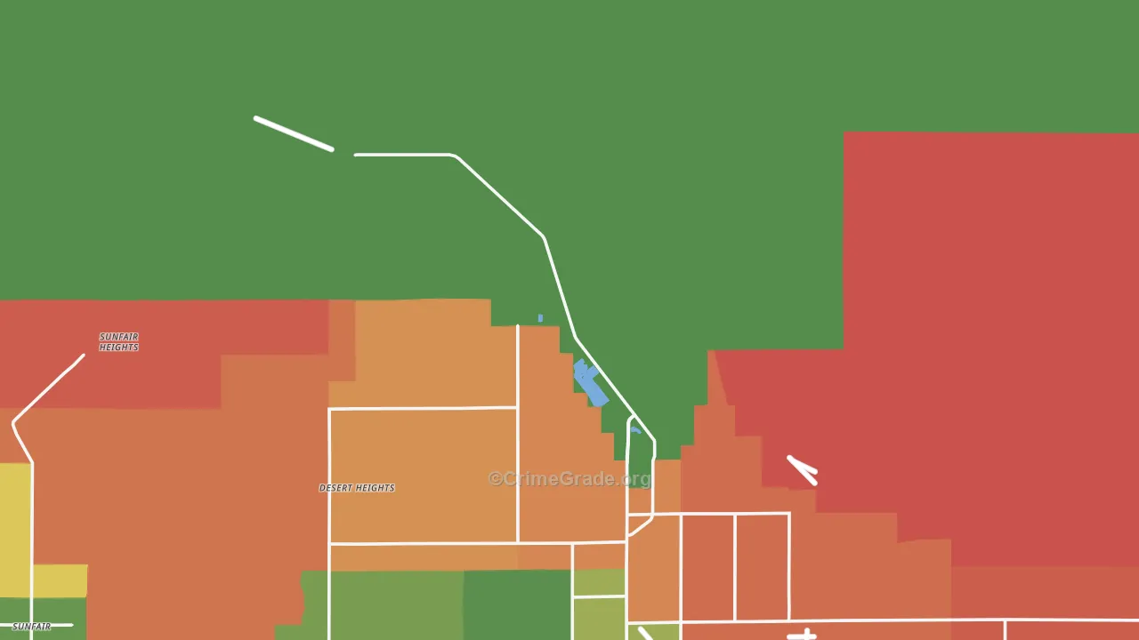92278, CA Map of Drug-Related Crime Rates