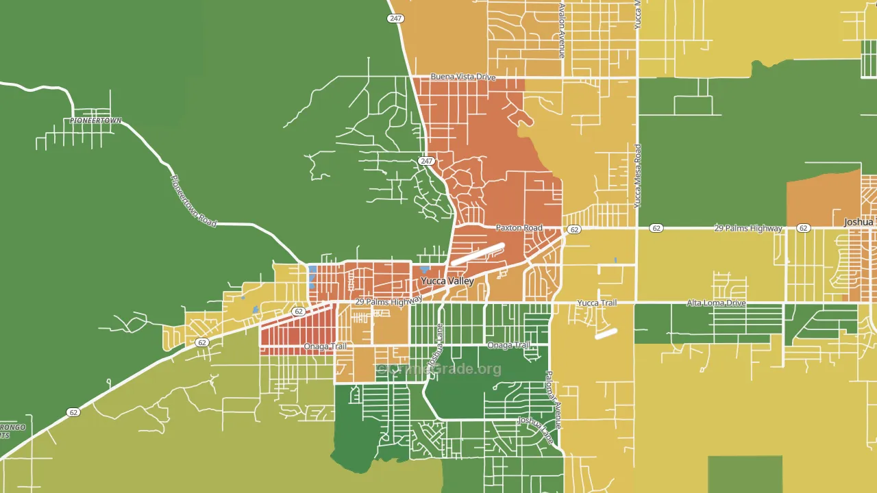 92284, CA Map of Drug-Related Crime Rates