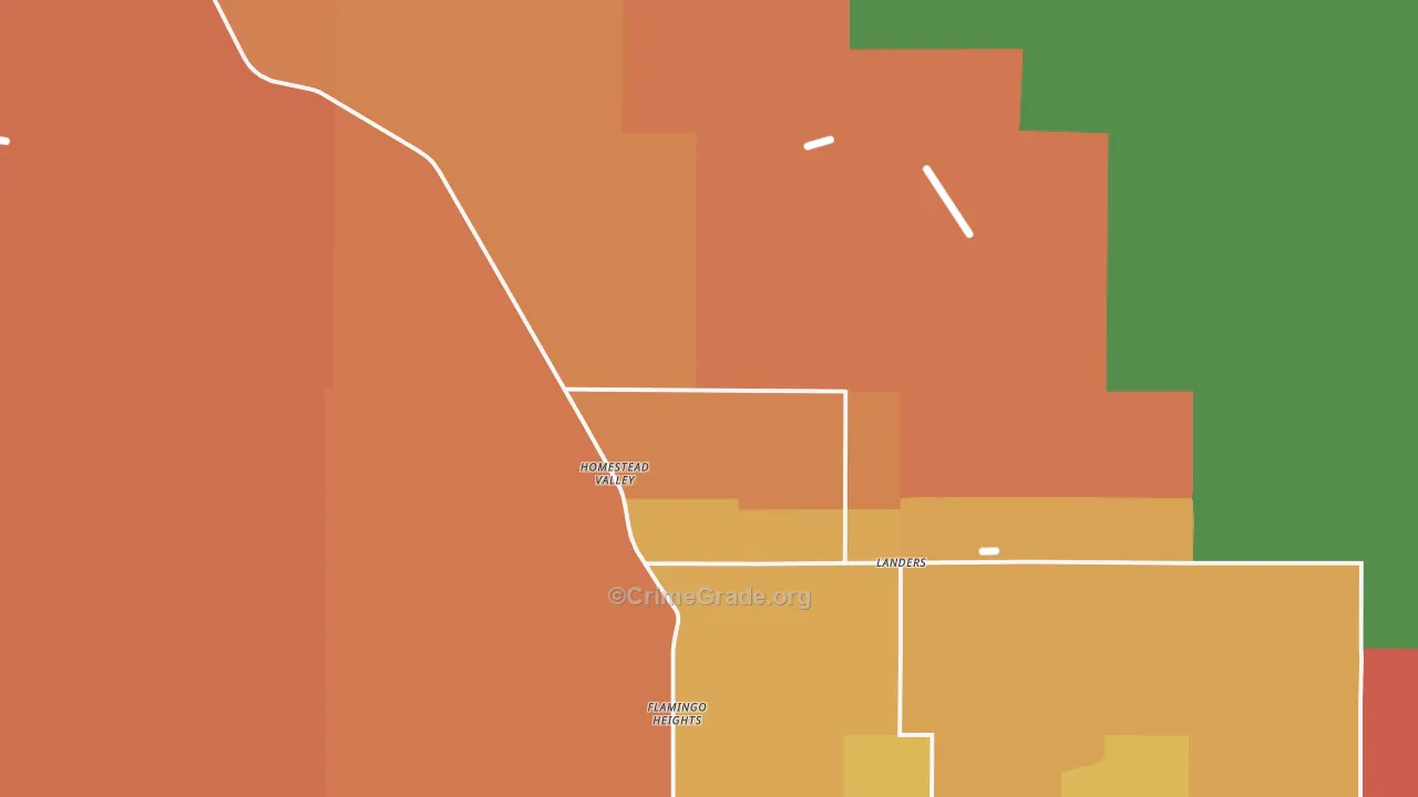 92285, CA Map of Drug-Related Crime Rates