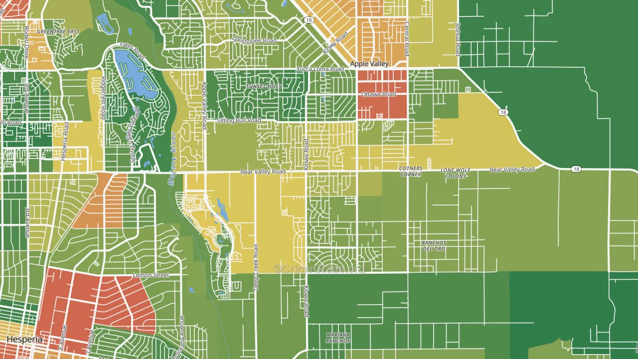 92308, CA Map of Drug-Related Crime Rates