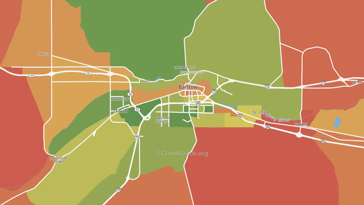 92311, CA Map of Drug-Related Crime Rates