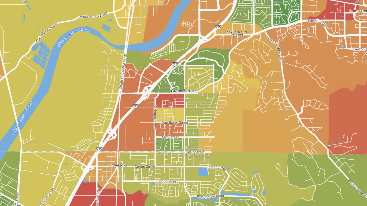 92313, CA Map of Drug-Related Crime Rates