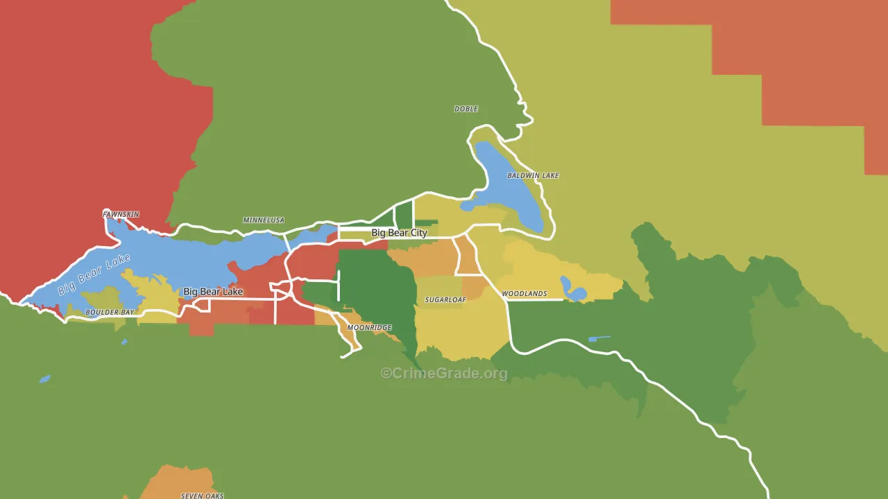 92314, CA Map of Drug-Related Crime Rates