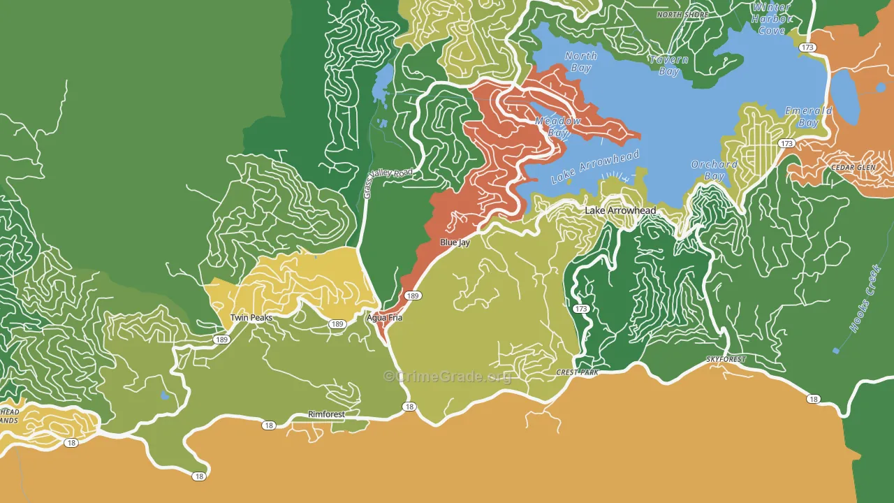 92317, CA Map of Drug-Related Crime Rates