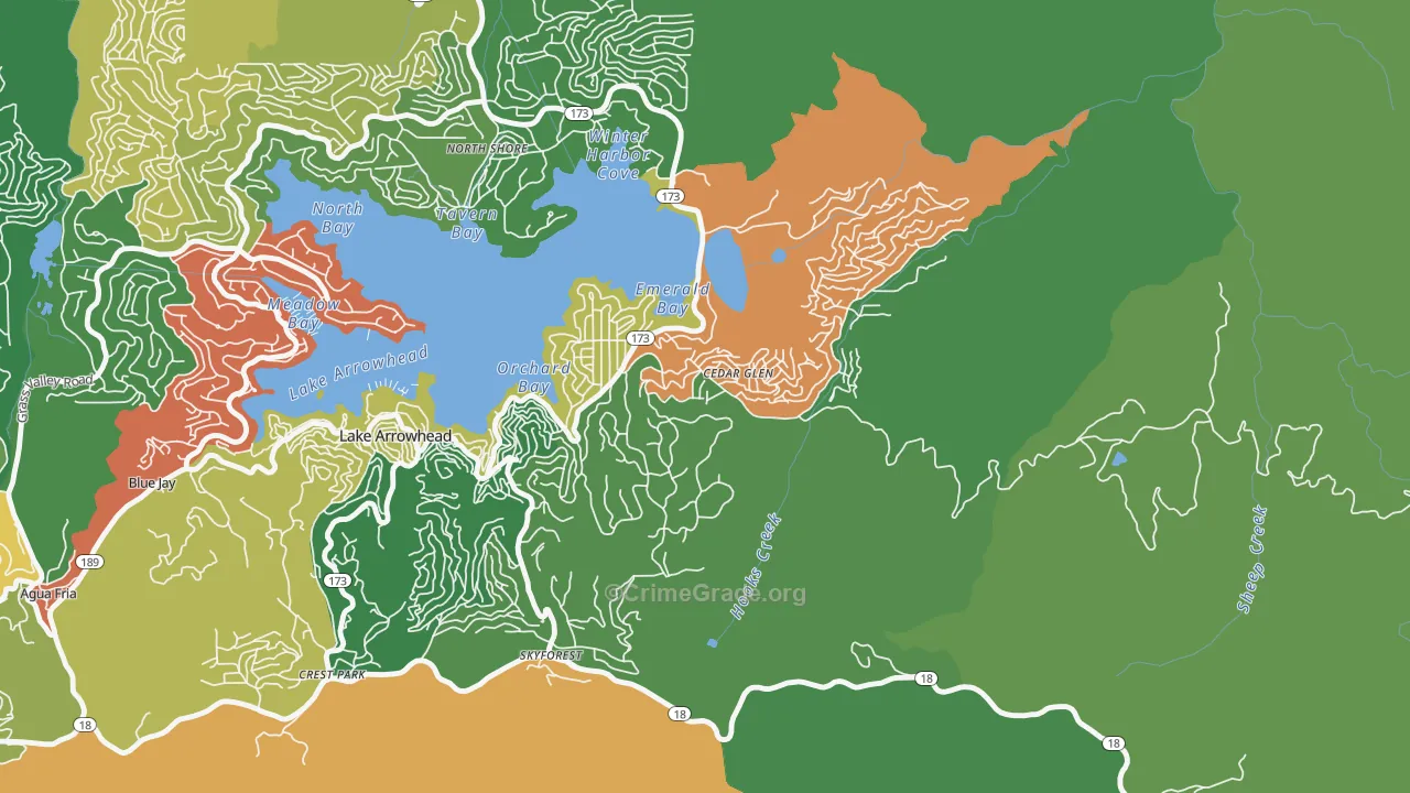 92321, CA Map of Drug-Related Crime Rates