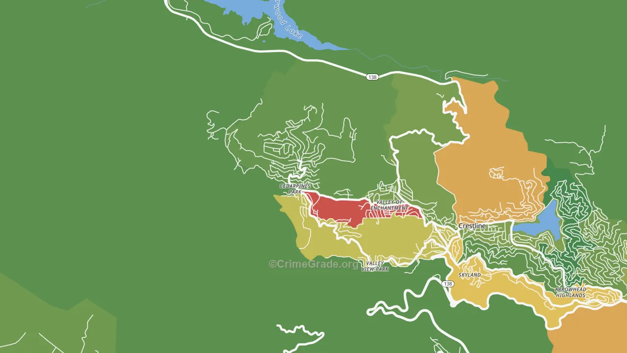92322, CA Map of Drug-Related Crime Rates