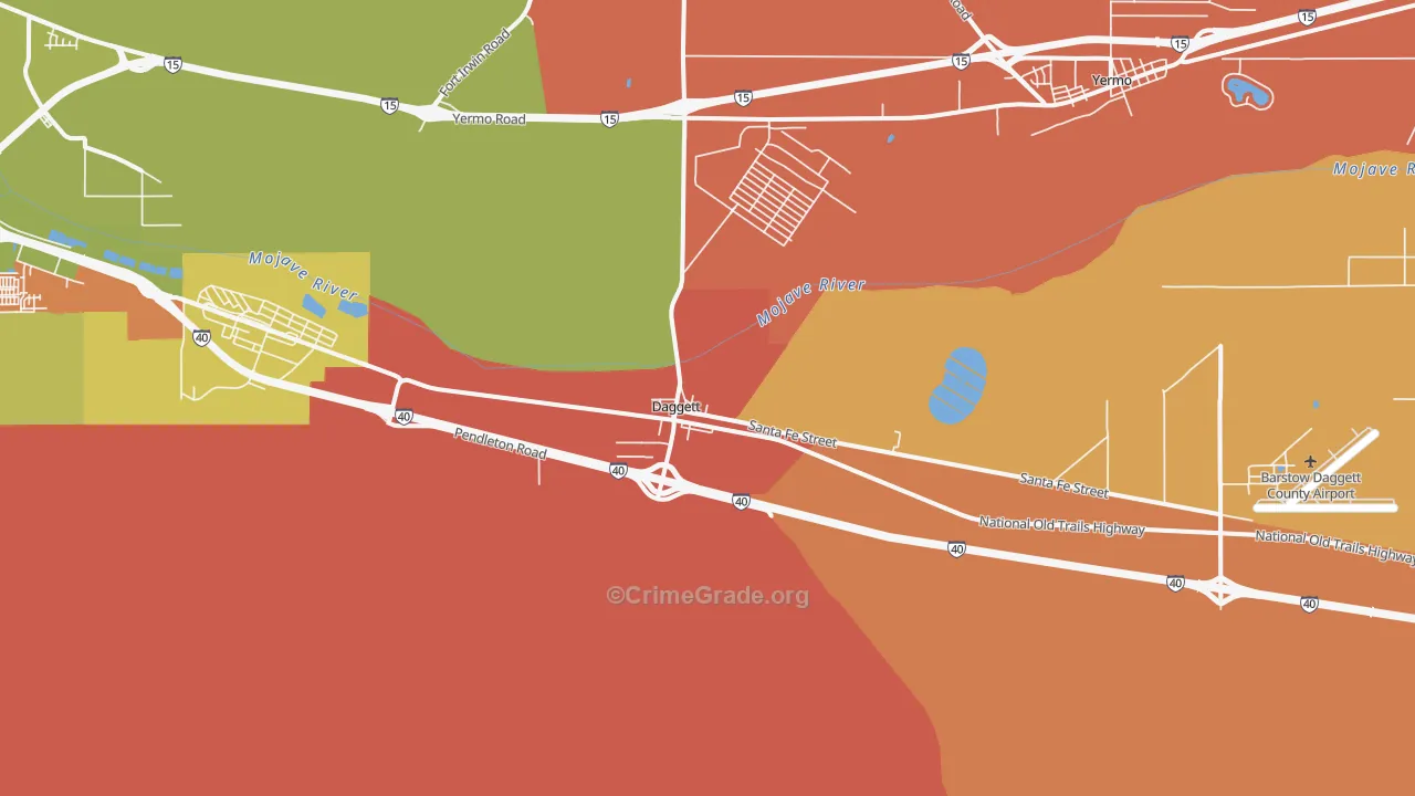 92327, CA Map of Drug-Related Crime Rates