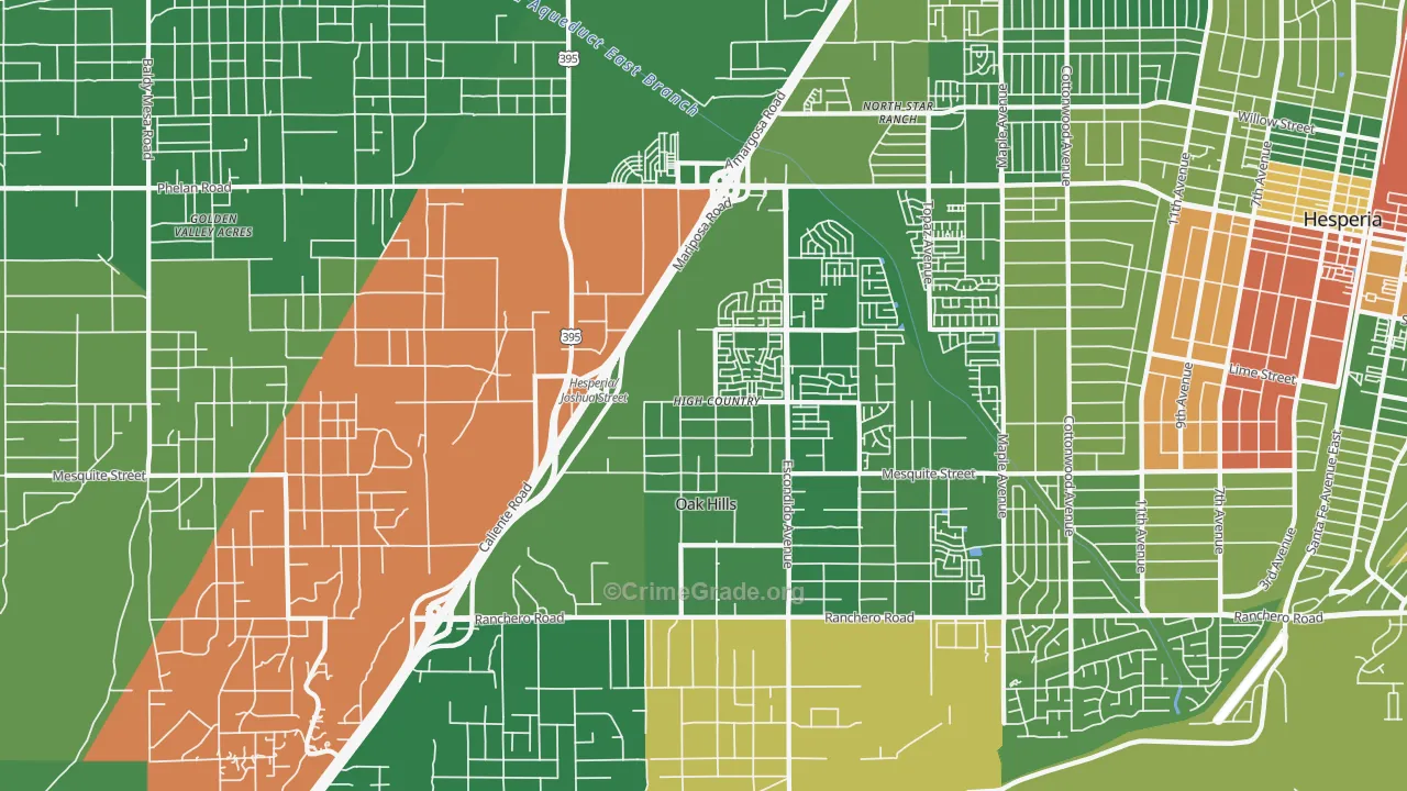 92344, CA Map of Drug-Related Crime Rates